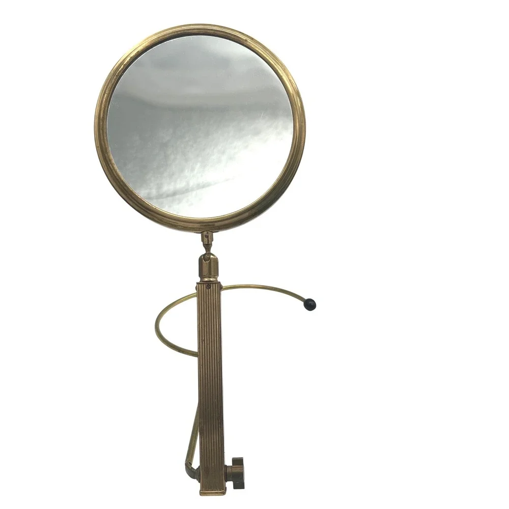 Mid Century Adjustable Rare Vanity mirror brass France 50s Hollywood Regency